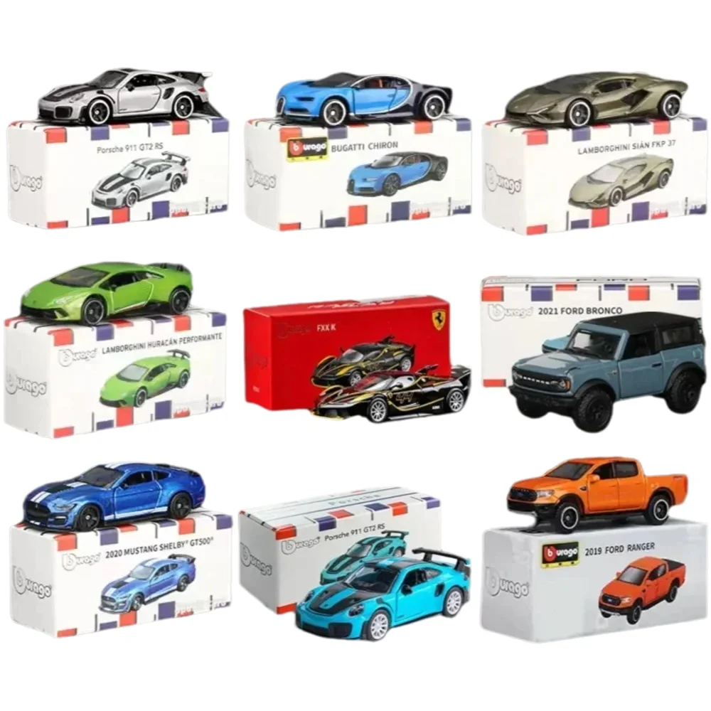 Bburago 1:64 Druckguss-Automodell, Audi Porsche 911 Mercedes-Benz Sammlerstück aus Legierung, Geschenk für Jungen, Kinder und Erwachsene