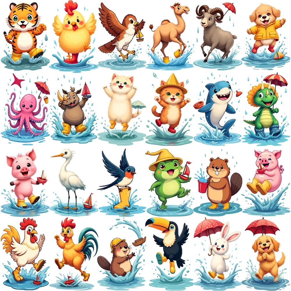 

28pcs Temporary Tattoo Animal Stickers Waterproof Long-lasting Body Stickers Cute Stickers For Cheeks Shoulders Arms