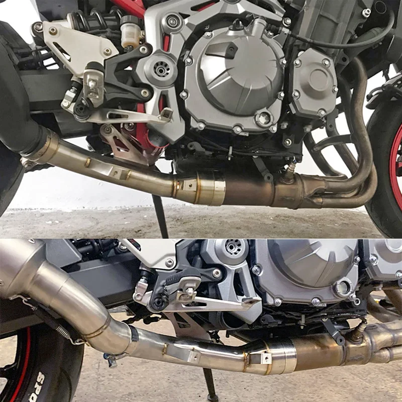 REALZION Z900 tubo di scarico tubo centrale tubo di scarico connettore per Kawasaki Z900 2020 silenziatore di scarico moto tubo di collegamento di fuga