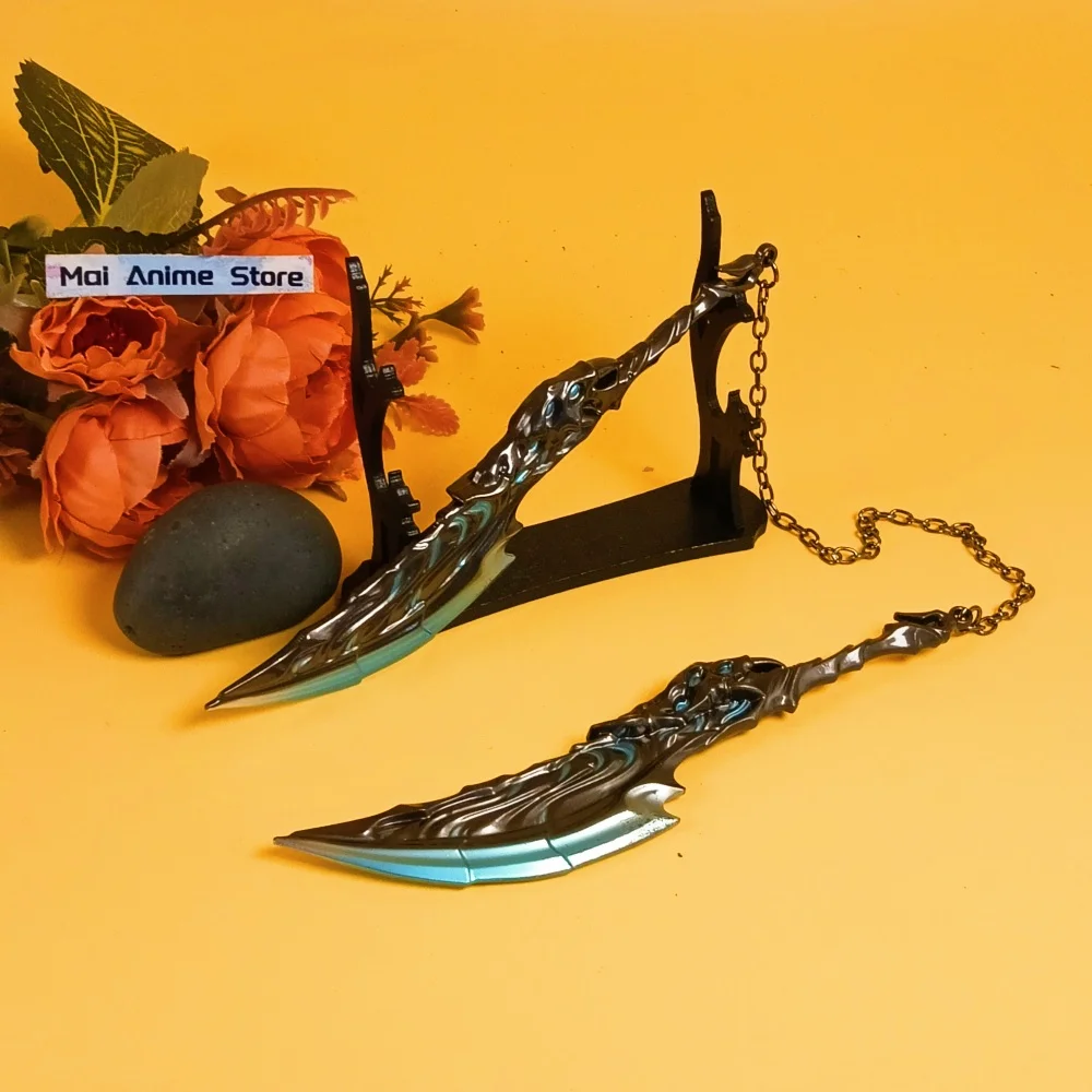 7.5 بوصة 2 قطعة Valorant كاتانا ريال كاتانا الساموراي صابر المعادن الصلب النينجا شفرة سكين أنيمي تأثيري الدعامة السيف لعبة غير حادة هدية #1