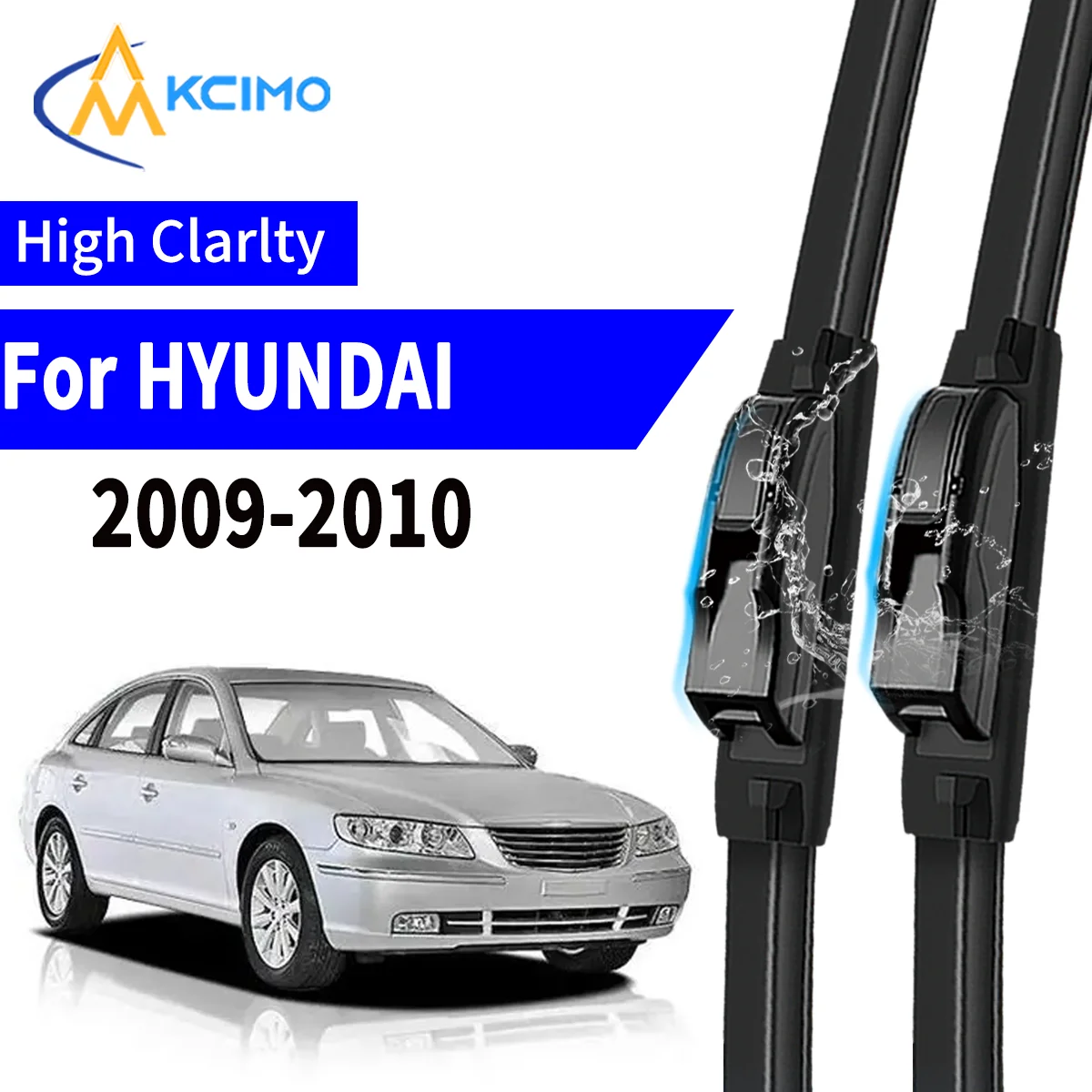 

2pcs Car Wiper For HYUNDAI Grandeur saloon 2009-2010 Front Windscreen Wiper Blade Silent Soft Rubber
