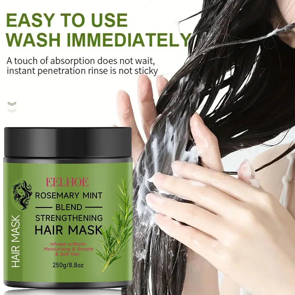Rosemary Plant Essence Hair Mask Repair Damage Dry Split Hair Nourishing Moisturizing Treatment Shiny Deep Hair Care Mask