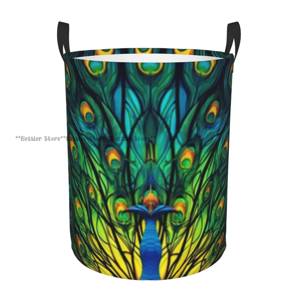 

Abstract Fractal Psychedelic Art Laundry Basket Folding Dirty Clothes Toys Storage Bucket Household