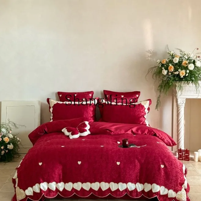 

DSA long-staple cotton four-piece set of jacquard bow bedding