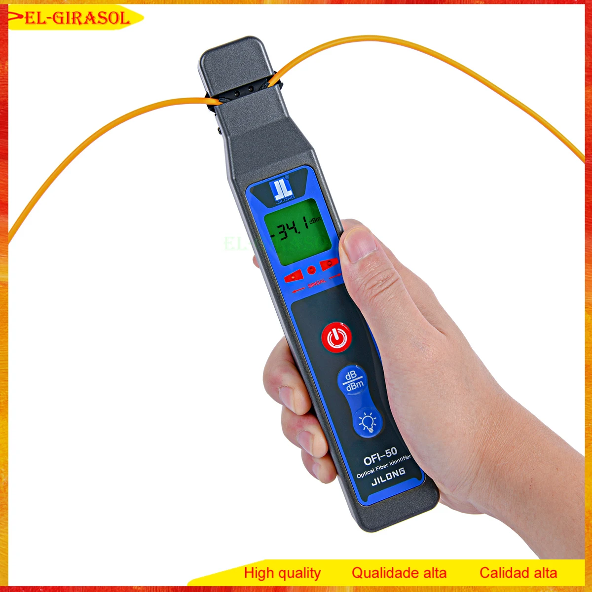 

JILONG OFI-50 New Optic Fiber Identifier Suitable for 0.25/0.9/2.0/3.0mm Fiber Detector with LED Light FTTH Identifier OFI-50