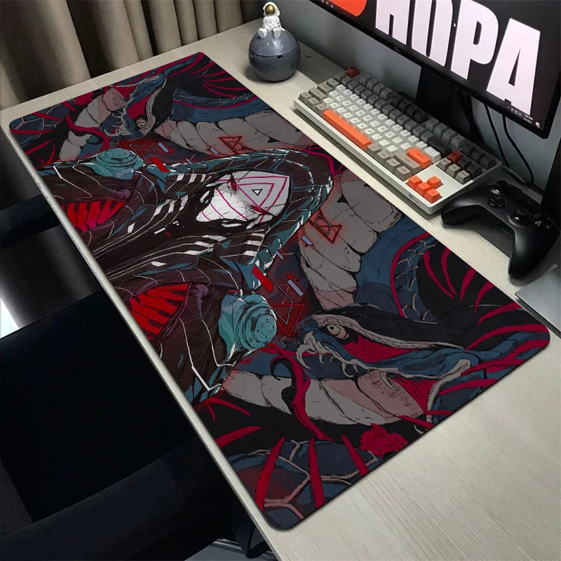 Großes Mauspad xxl Anime Computer PC Gamer Schreibtisch matte Büro zubehör Magic Carpet Gaming Zubehör 900x400 japanische Kunst Samurai