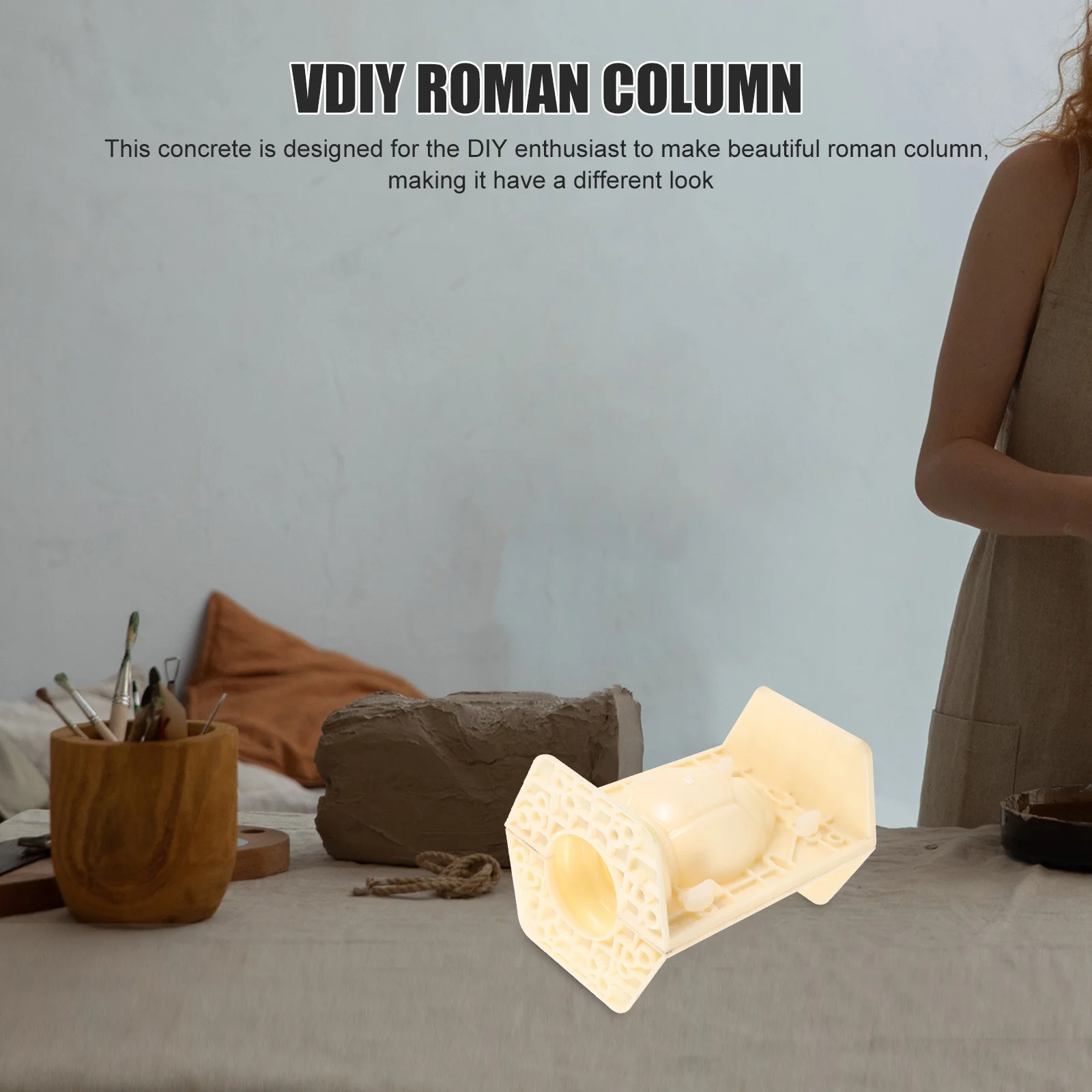 

Roman Column Balustrade Concrete Mold Lightweight Durable Cement Molds For Diy Garden Fence Decor Pathway Edging Craft Mold