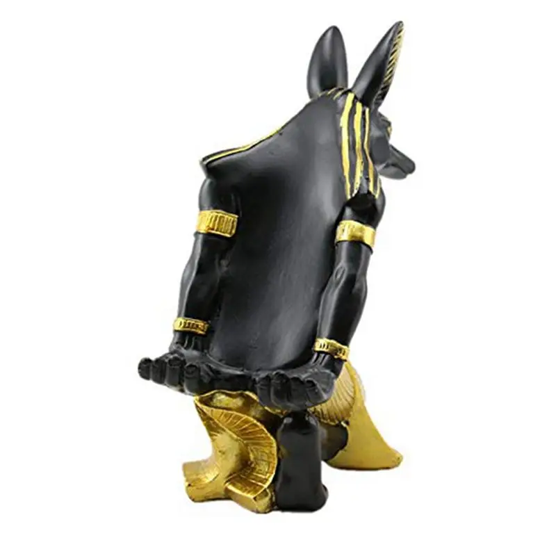 AT05-2X Resin Anubis God Wine Rack Figurines Modern Egypt Dog Miniatures Statues Animal Interior Home Desk Decor Sculpture