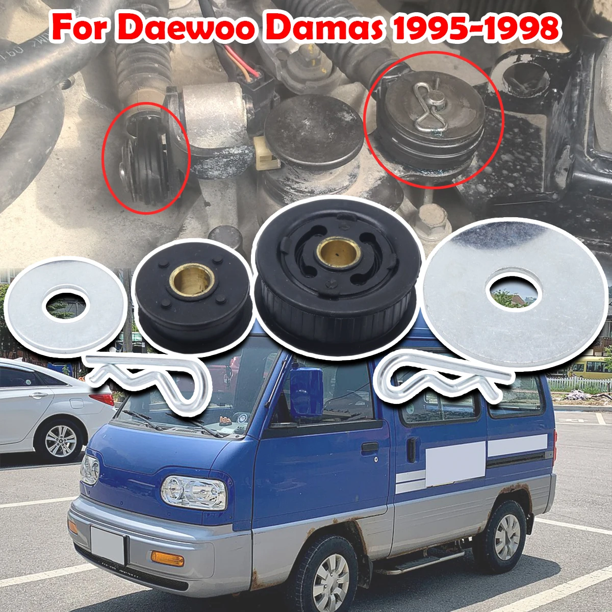 

For Daewoo Damas 1995 1996 - 1998 Manual Transmission Gear Shift Cable Shifter Linkage End Replace Bushing Kit Car accessories
