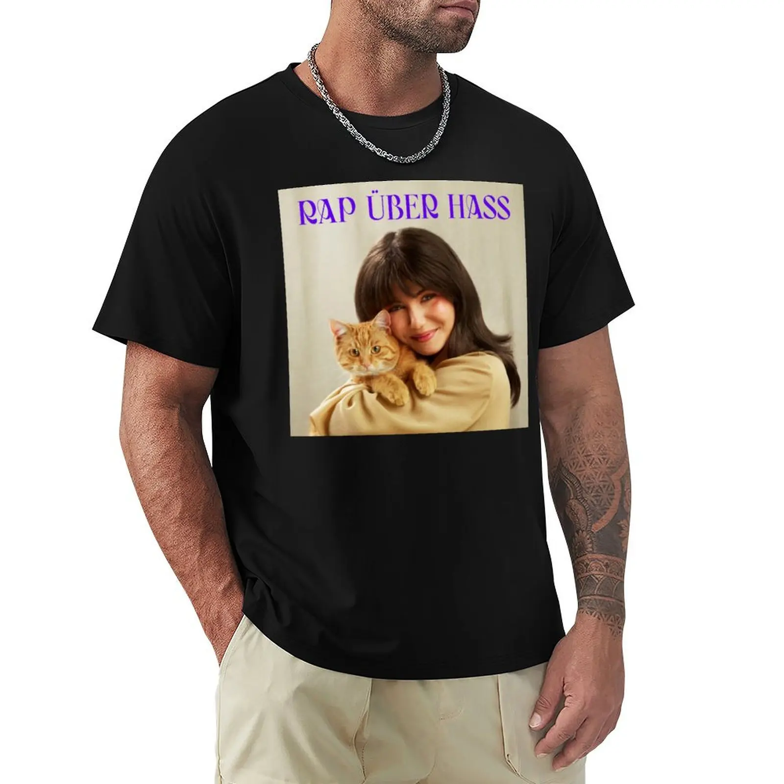 K.I.Z Rap über Hass T-Shirt Basic Solid Color Short Sleeve Cotton Top