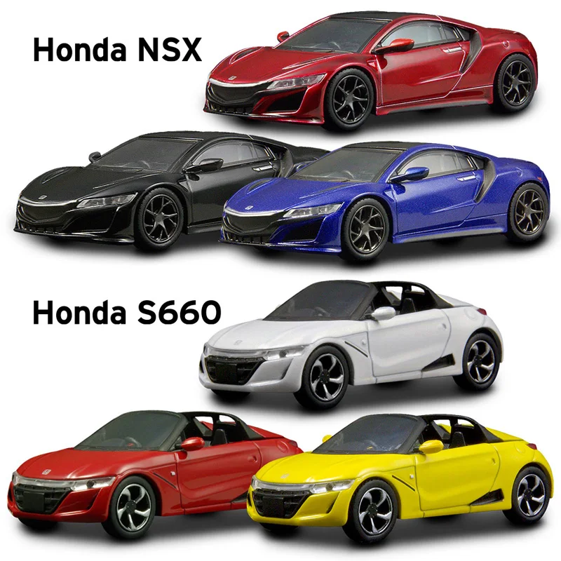 京商 ホンダ ミニカー コレクション NSX&s660 6台セット Diecast Original 1:64 Scale Honda NSX S660 Simulation Alloy Car