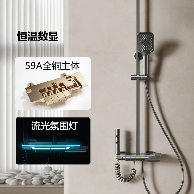 

Shower shower set All copper home bathroom Toilet gun ash rain pressurized