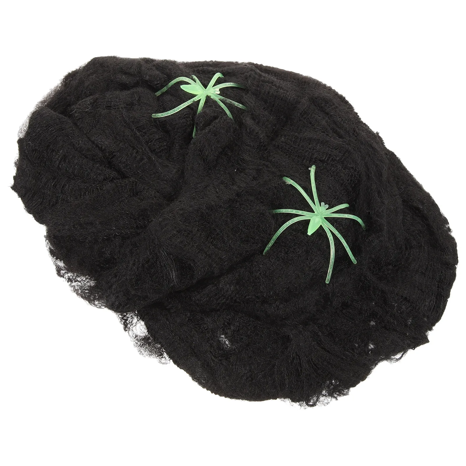 

1Set Halloween Spider Web with Spiders Fake Cobweb Decor Lightweight Cotton Material for Indoor Outdoor Party Porch Roof Garden