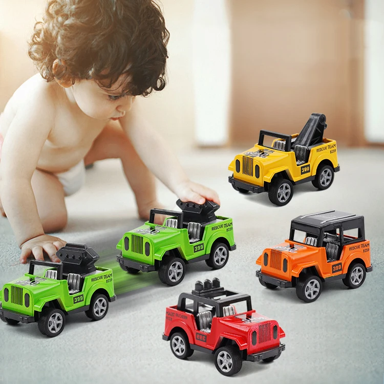 Boys Pull Back Car Model Children's Mini Off-road Jeep Toy Car Baking Cake Decoration Children's Educational Birthday Gift