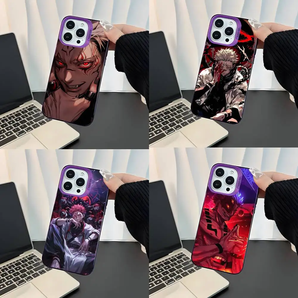 

R-Ryomen Anime S-Sukuna Phone Case For iPhone 17,16,15,14,13,12,11,Mini,Pro,E,SE4,XS,MAX Purple Candy Matte Cover