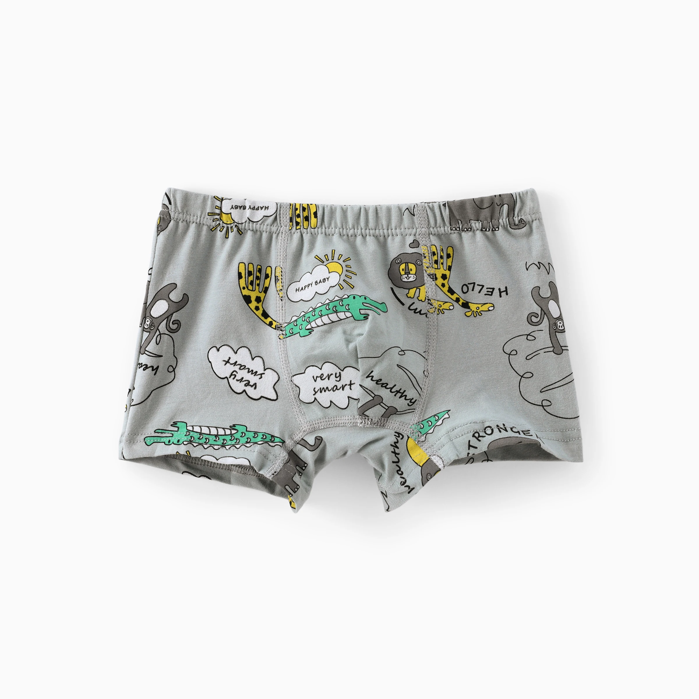 PatPat Childlike Animal Pattern Cotton Tight Boy Underwear Set