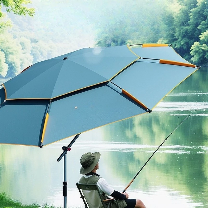 

Fishing umbrella 2.6 meters large universal fishing umbrella 2025 new crutches shading sun protection outdoor camping