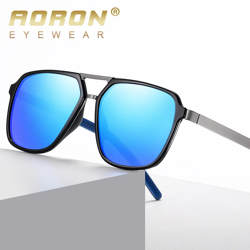 

Men's new fashionable versatile polarized driving sunglasses, cool metal frame outdoor cycling anti UV color changing sunglasses