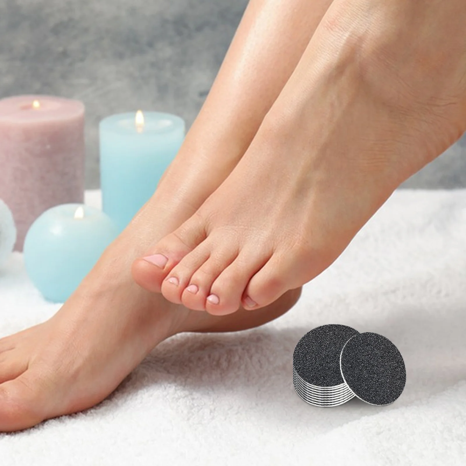 

60pcs Replacement Sandpaper Disks For Electric Callus Remover Disposable Adhesive Backing Strong Sticky Dead Dry Skin Removal