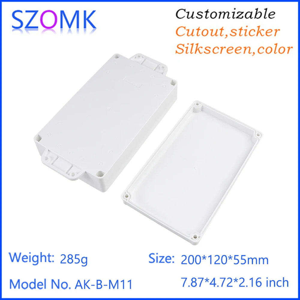 200*120*55mm Small Wall Mount Waterproof Case Outdoor Electronic Szmok Plastic Enclosure Manufacturing Of Enclosures