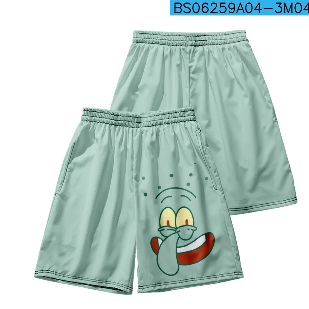 SpongeBob shorts Captain Eugene men\'s loose fitting couple beach pants  Patrick Star same style shorts summer Family Parenting