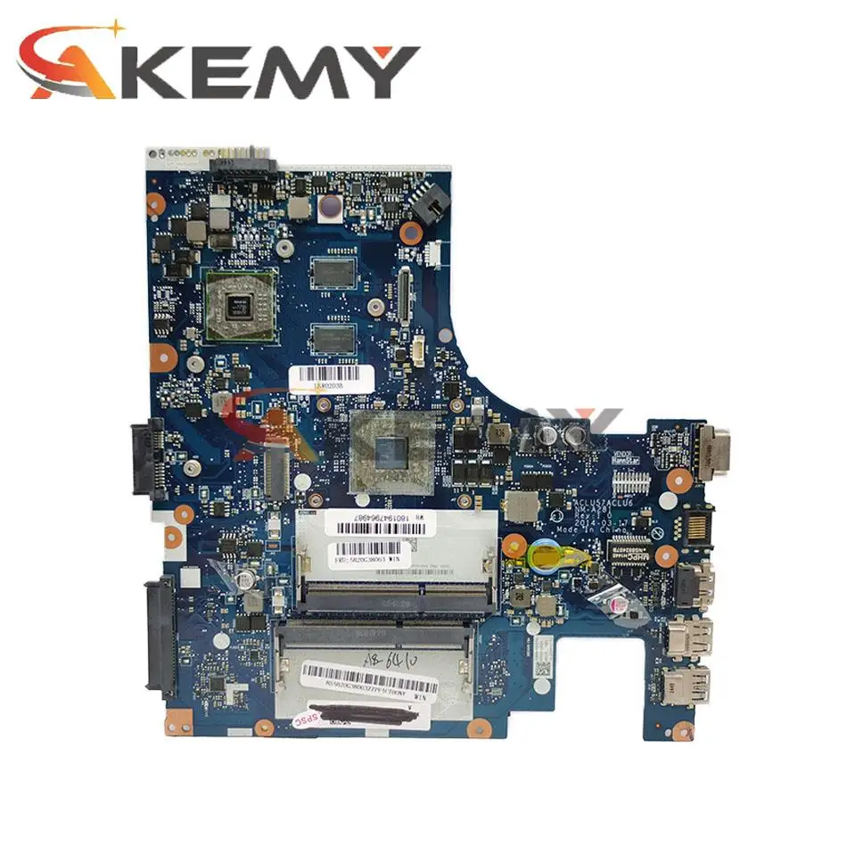 For LENOVO Ideapad G50-45 15Inch Laptop Motherboard ACLU5 NM-A281 With AM6210 CPU DDR3 Notebook Mainboard Full 100% Tested