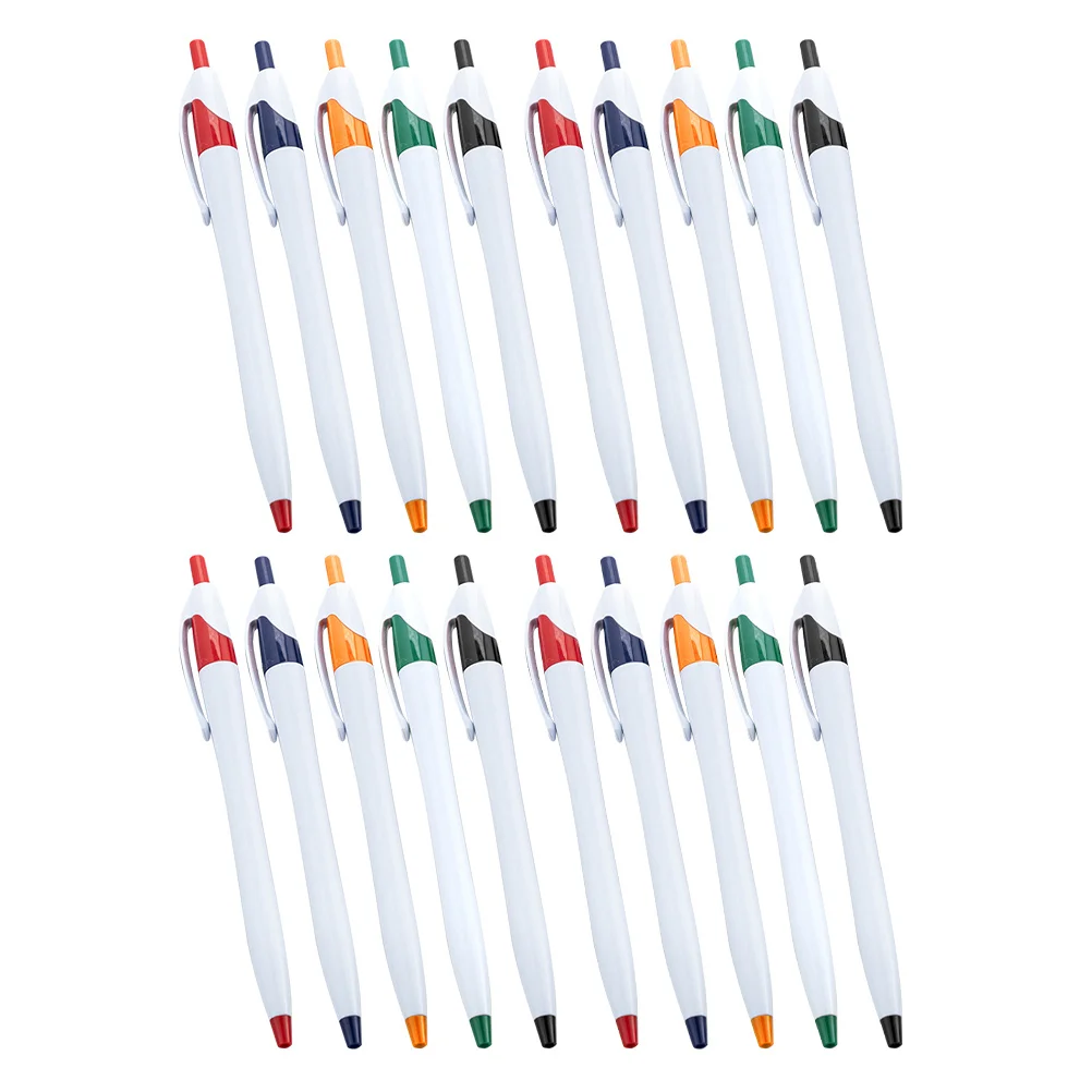 50Pcs Press Type Black Ink Ballpoint Pens Smooth Writing Tip Compact Design for Office Student Journaling