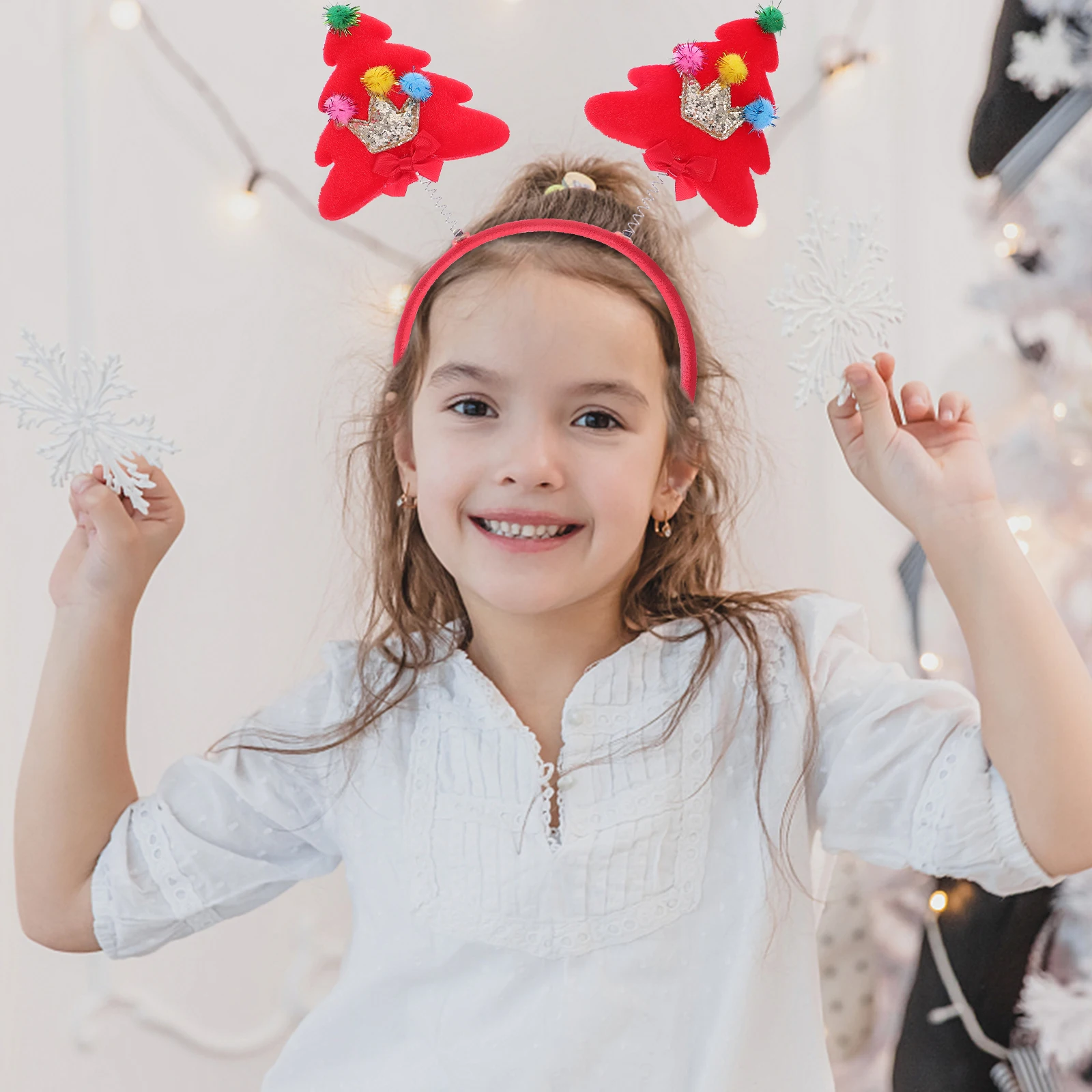 

Christmas Tree Headband Kids Holiday Hairbands Festive Accessories Child Headdress Party Masquerade Celebrations