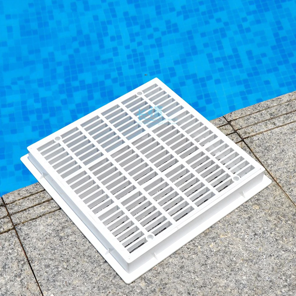 

9 Inch Square Main Drainer Swimming Pool Bottom Floor Drainer Tool Plastic Drainage For Aquarium Pond Outdoor White
