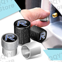 R Design Logo Car Wheel Tire Valve Caps Tyre Stem Airdust Covers For Volvo V40 V60 V90 XC40 XC60 XC90 C30 C70 S40 S60 4pcs