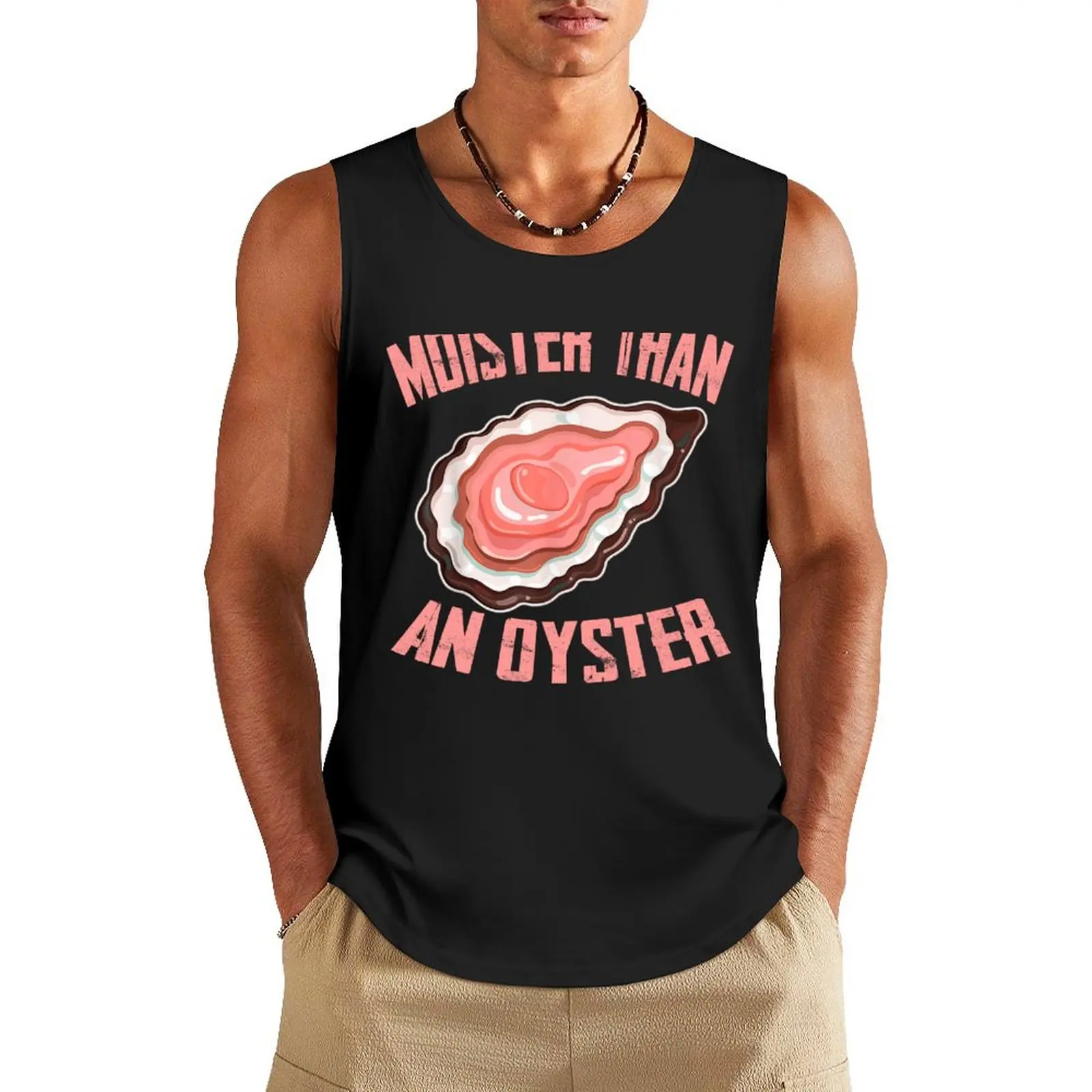 Moister Than An Oyster Shucking Funny Shellfish Shucker Tank Top anime t-shirts gym for men bodybuilding Men's summer t-shirt