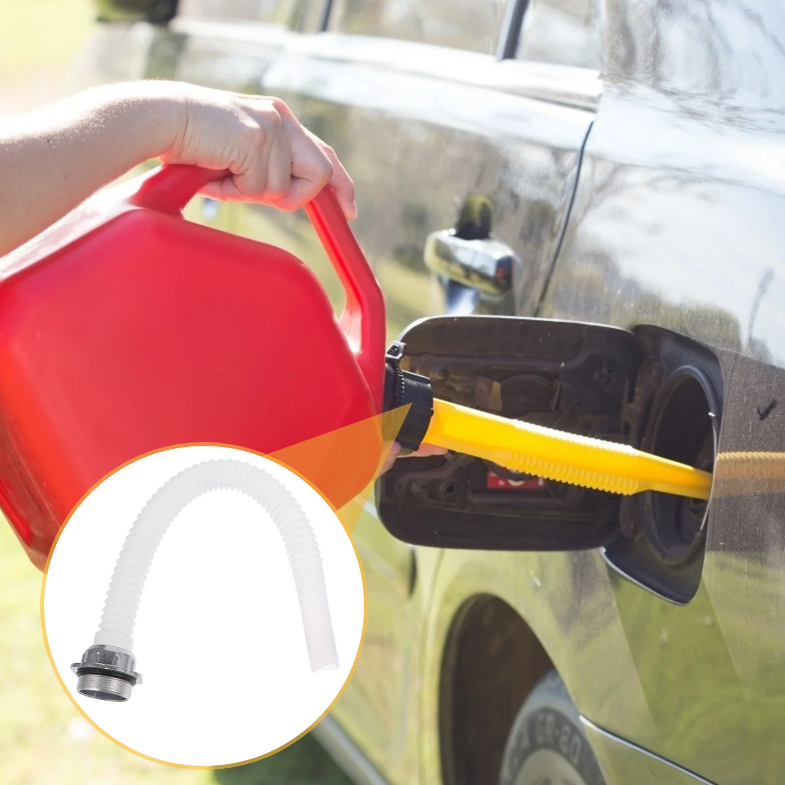 

Flexible Aluminum Fuel Can Nozzle with Built-in Strainer Leak- -Tight Spout for Convenient Portable Use