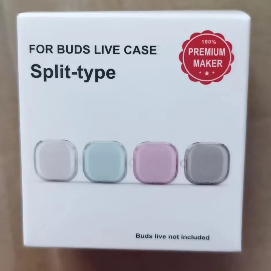 شفاف حامي الحال بالنسبة لسامسونج غالاكسي براعم برو/لايف/2 حالات سيليكون مكافحة سقوط سماعة الحال بالنسبة غالاكسي براعم 2 برو الغلاف