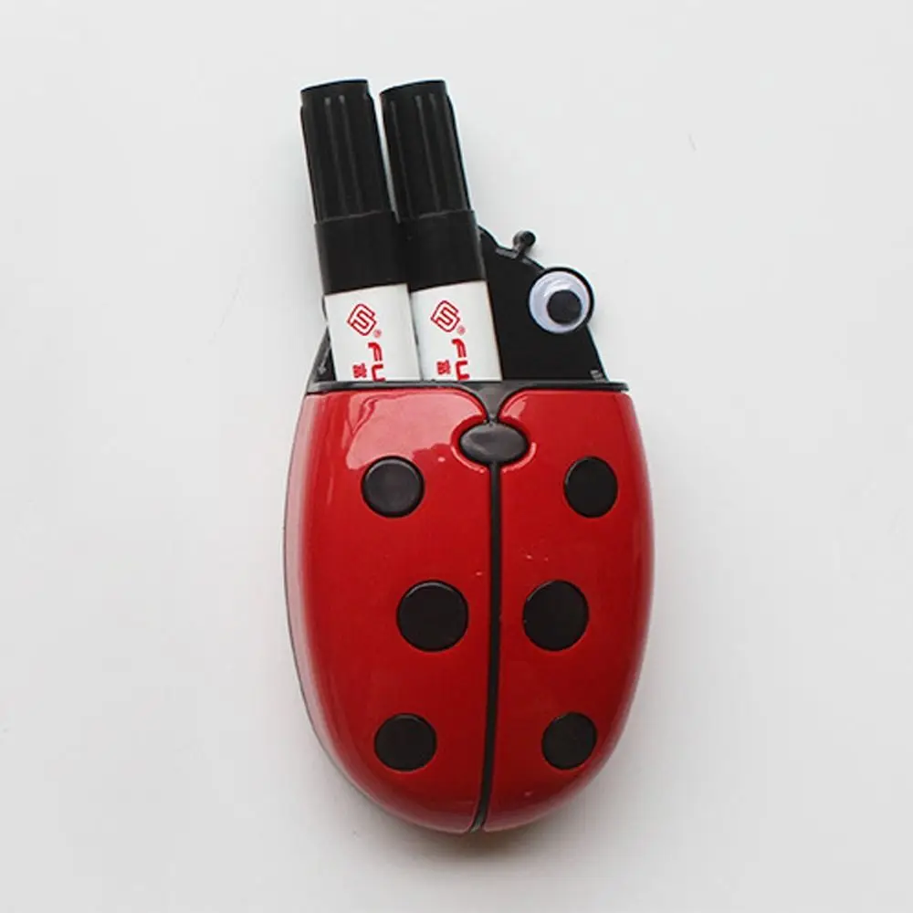 Cute Ladybug Fridge Magnetic Storage Box Eraser Whiteboard Pen Organizer Save Space Magnet Kitchen Container Holder