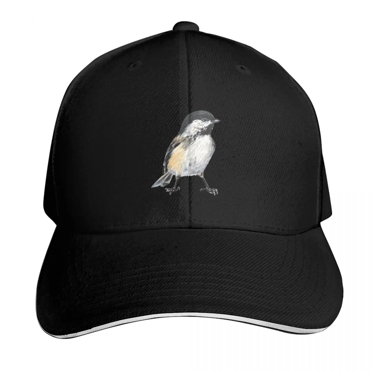 Chickadee Drawing 6 (no background) Baseball Cap Vintage Retro Embroidered Lightweight Packable Gift for Him Her