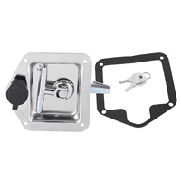 Stainless Steel Folding T Shape Handle Lock T Handle Latch for Truck Trailer Engineering Vehicles Tool Box Lock