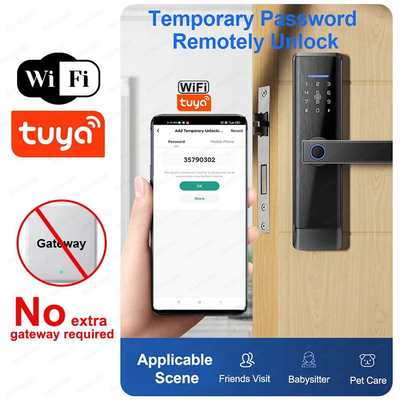 Imagem -04 - Smart Door Lock com Impressão Digital Wifi Tuya App Novo Modo l1 Impressão Digital Inteligência Método Elétrico de Desbloqueio Suporte Idioma Voz