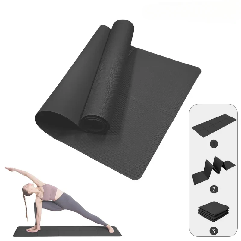 Foldable Yoga Mat, Portable Fitness Mat For Men And Women, Home Yoga Studio, Linen, Sleeping Dance Mat