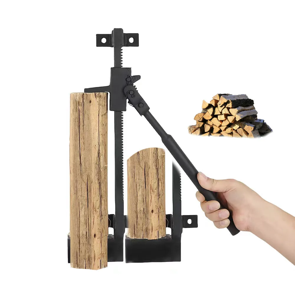 Manual wall-mounted firewood splitter - fireplace specific, home & outdoor use