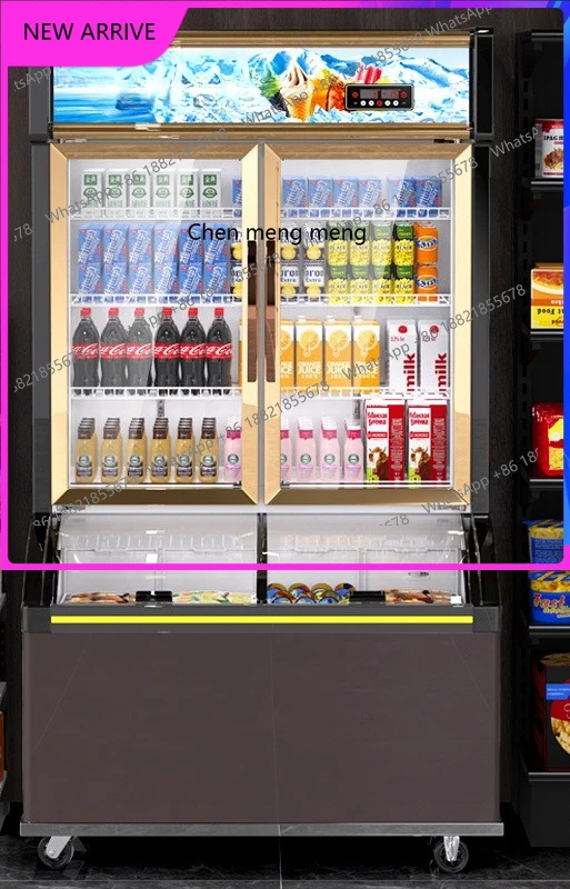 

M138 Коммерческая морозильная камера Вертикальный охлаждаемый встроенный холодильник Витрина для мороженого