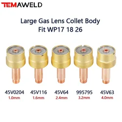 2/5Pcs 1.0/1.6/2.4/3.2/4.0mm TIG  Gas Lens Collet Body 45V0204 45V116 45V64 995795 45V63 For WP17/18/26 Welding Torch Kit
