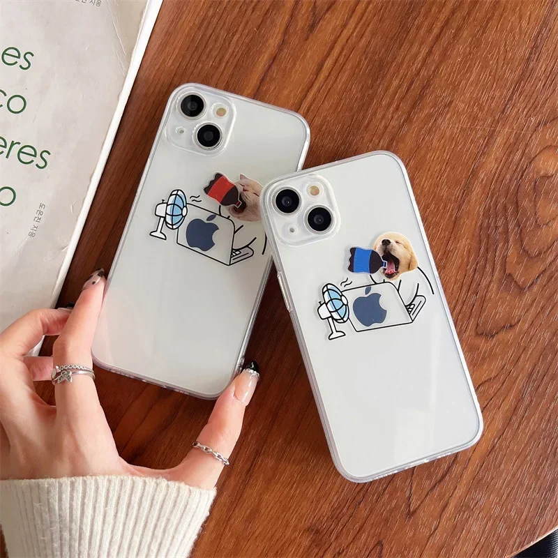 재미있는 성냥개비 남자 투명 전화 케이스, 아이폰 15, 14, 12, 11, 13 프로, XS 맥스, 미니, XR, X, 7, 8, 14 플러스, SE, 투명 커버, Fundas 가방