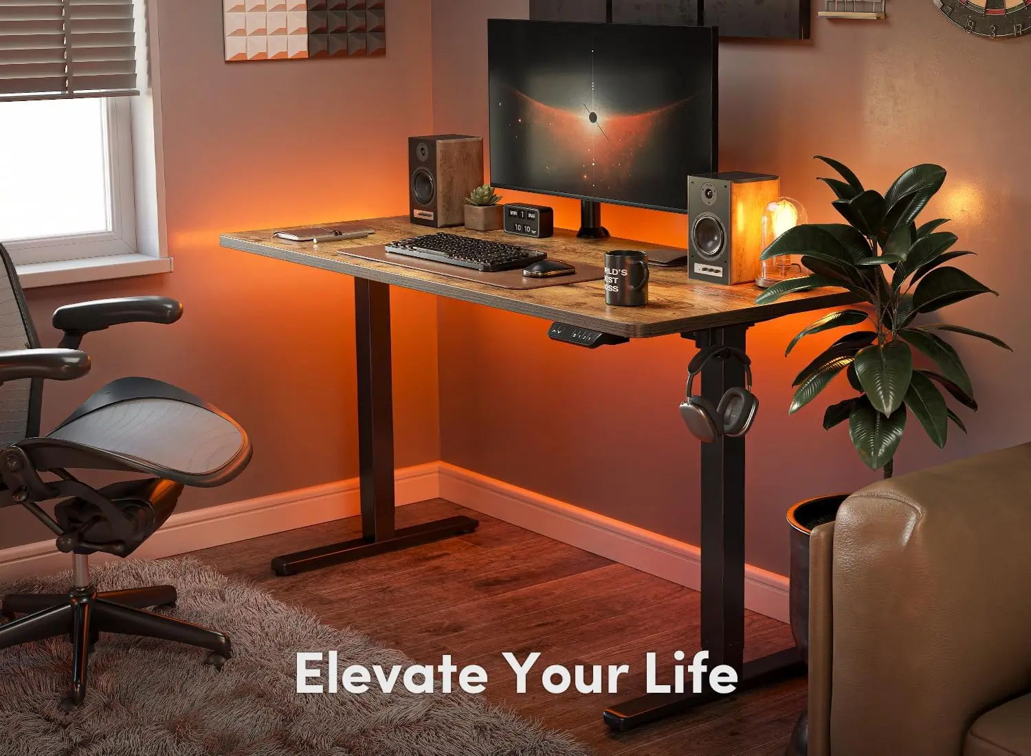 Tables élévatrices électriques ergonomiques, base de bureau intelligente debout