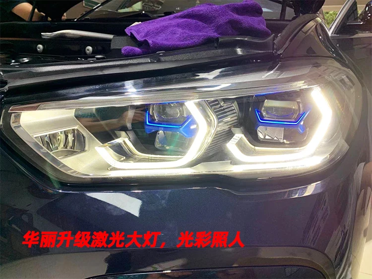 1set car bumper headlamp for X5 headlight 2019~2021y ALL IN LED DRL car accessories head light X5 fog light