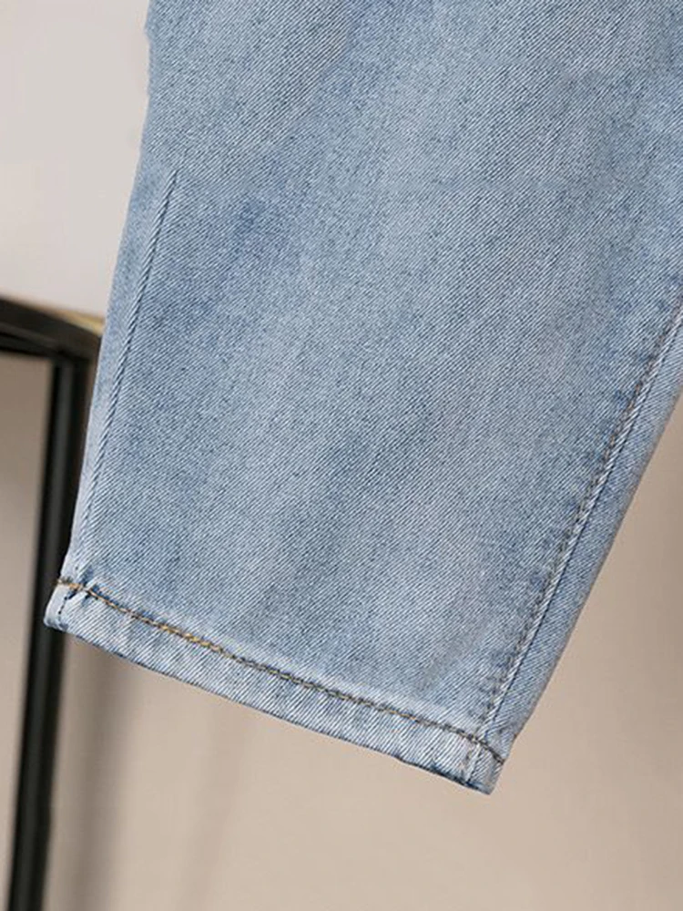 Cartoon Verwikkeld Harem Jeans Baggy Enkellange Denim Broek Veteraan Spodnie Rechte Gescheurde Vaqueros Hoge Taille Jeansy Big Size