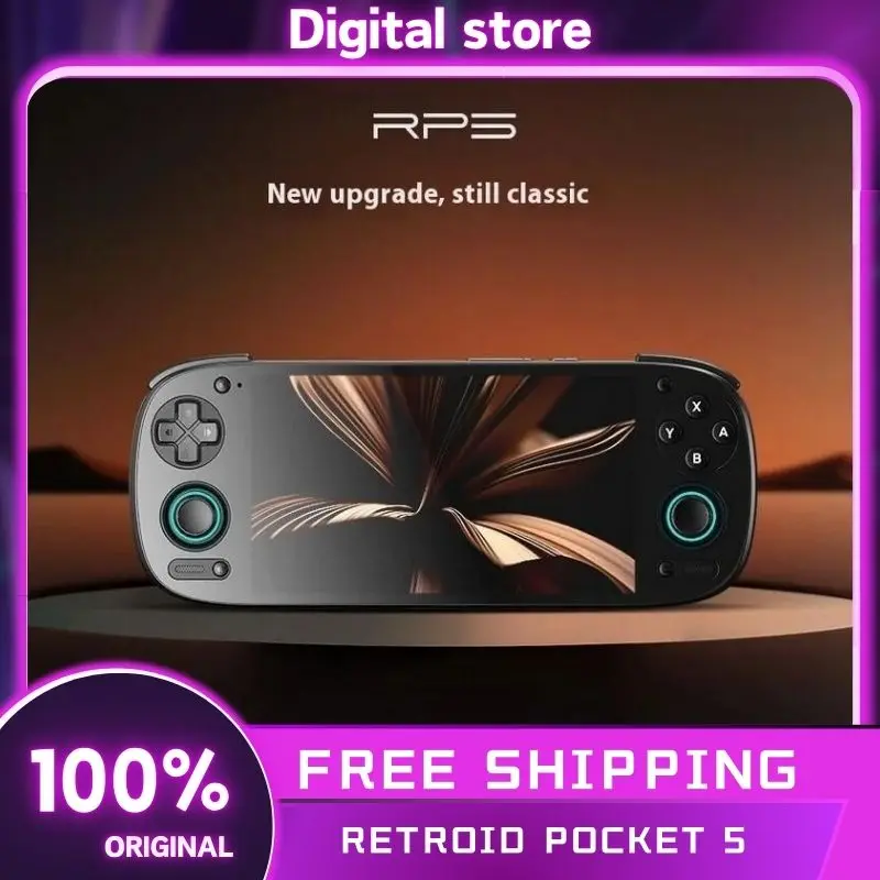 Retroid Pocket 5 Handheld Game Console 5.5 Inch SD865 8+128G RP5 OLED HD Screen Bluetooth 5.1 Android Pocket Game Console Custom