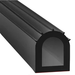 Rubber Seal Strip D Shape Car Weather Stripping RV Slide Out Seal Self-Adhesive Rubber Weather Seal For Car Truck RV