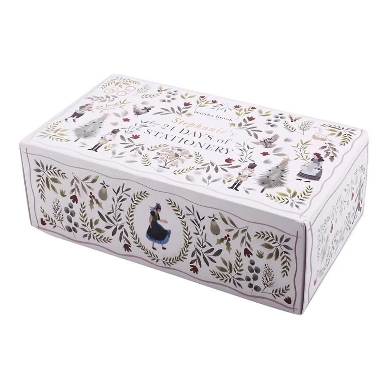 A33Z-Winter Woodlands Design Christmas Countdown Calendar Stationery Supplies 24 Days Stationery Advent Calendar Festival