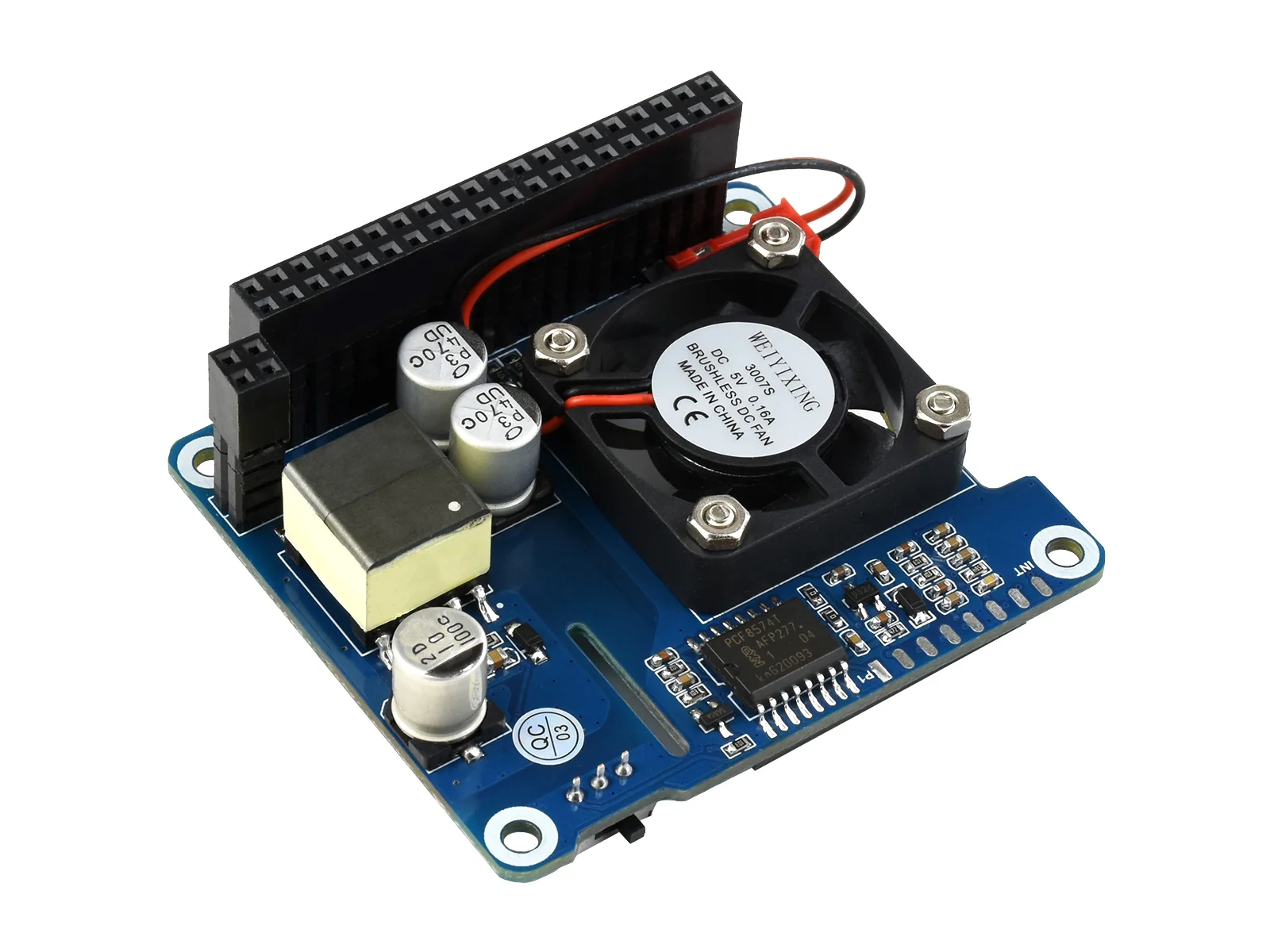 قبعة Waveshare Power Over Ethernet (النوع B) لـ Raspberry Pi 3B+/4B، 802.3af مطلوب معدات مصادر الطاقة، قبعة POE
