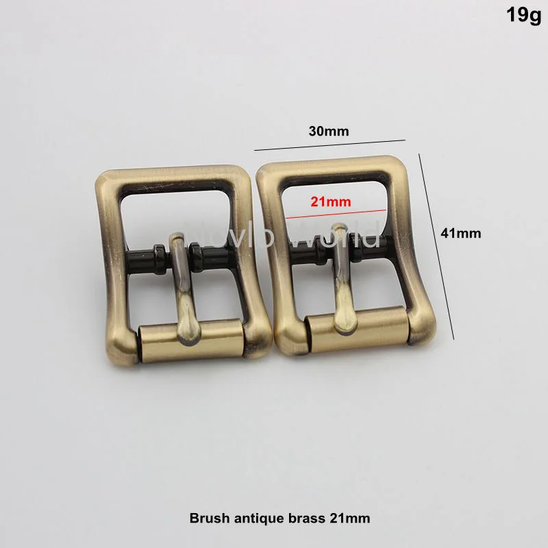 10-50pcs 3colors 21mm 25mm brush antique alloy pin buckle for purse and bags belt straps adjusted buckles bag hardware